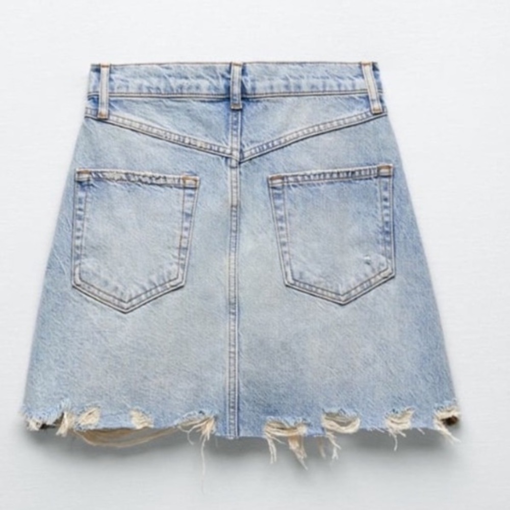 ZARA THE MINI SKIRT PASADENA BLUE SIZE MEDIUM - Picture 6 of 9